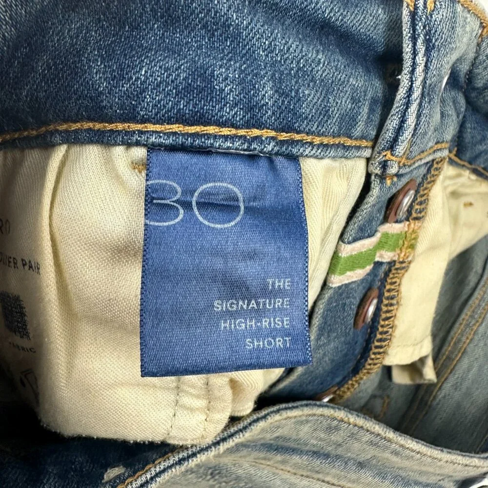 Anthropologie Pilcro Signature High‎ Rise Embroidered Western Denim Short 30 - Picture 12 of 13
